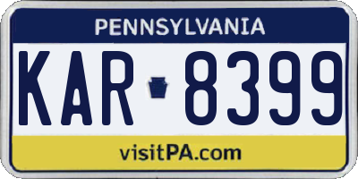 PA license plate KAR8399