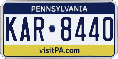 PA license plate KAR8440