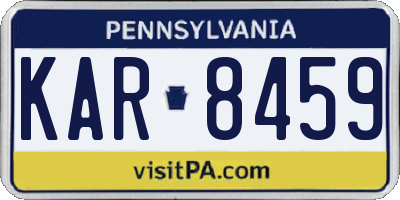 PA license plate KAR8459