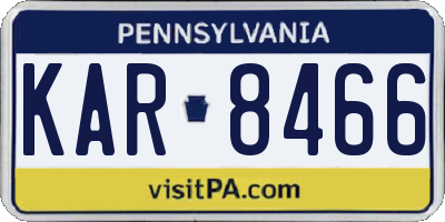 PA license plate KAR8466