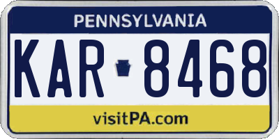 PA license plate KAR8468