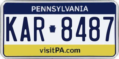 PA license plate KAR8487