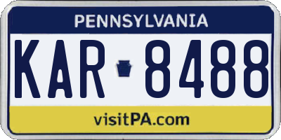 PA license plate KAR8488