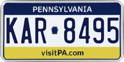 PA license plate KAR8495