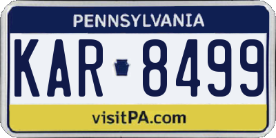 PA license plate KAR8499