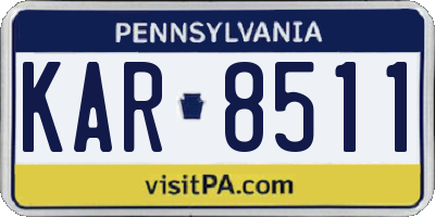 PA license plate KAR8511