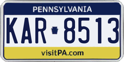 PA license plate KAR8513