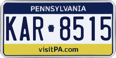 PA license plate KAR8515