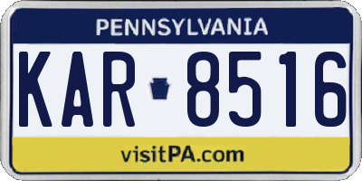 PA license plate KAR8516