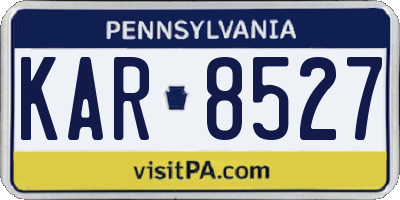 PA license plate KAR8527