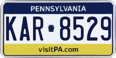 PA license plate KAR8529