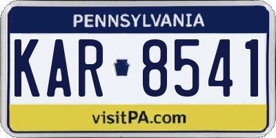 PA license plate KAR8541