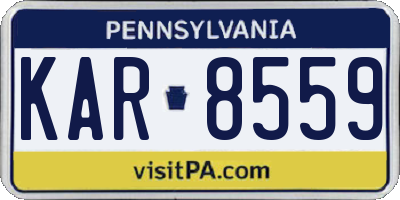 PA license plate KAR8559