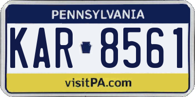 PA license plate KAR8561
