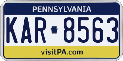 PA license plate KAR8563