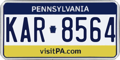 PA license plate KAR8564