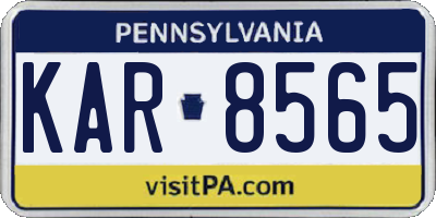 PA license plate KAR8565