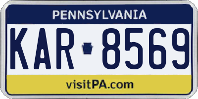 PA license plate KAR8569