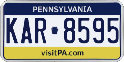 PA license plate KAR8595