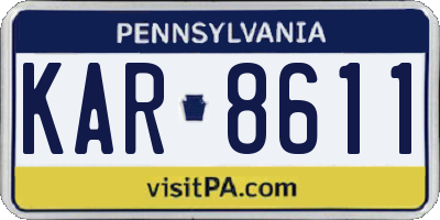 PA license plate KAR8611