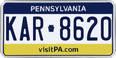 PA license plate KAR8620