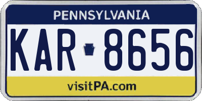 PA license plate KAR8656