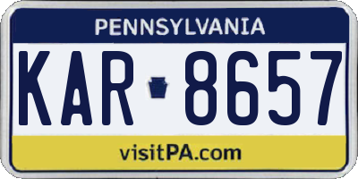 PA license plate KAR8657