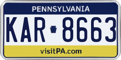 PA license plate KAR8663