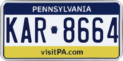 PA license plate KAR8664