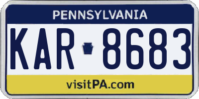 PA license plate KAR8683