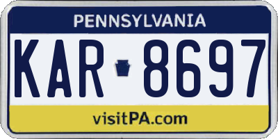 PA license plate KAR8697