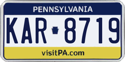 PA license plate KAR8719