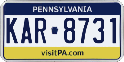 PA license plate KAR8731