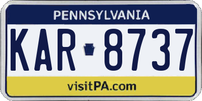 PA license plate KAR8737