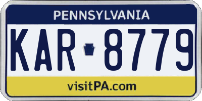 PA license plate KAR8779