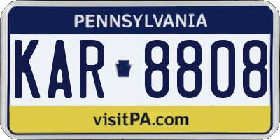PA license plate KAR8808