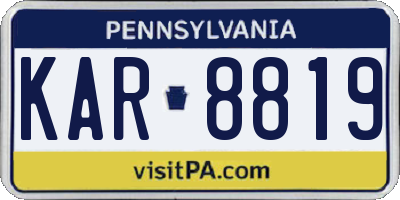 PA license plate KAR8819