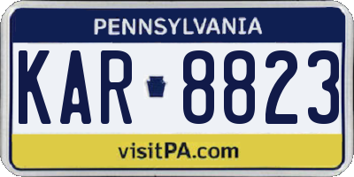 PA license plate KAR8823