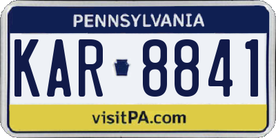 PA license plate KAR8841