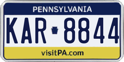 PA license plate KAR8844