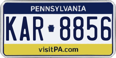 PA license plate KAR8856