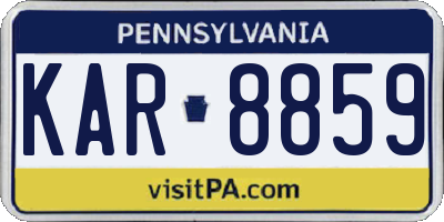 PA license plate KAR8859