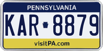 PA license plate KAR8879