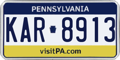 PA license plate KAR8913