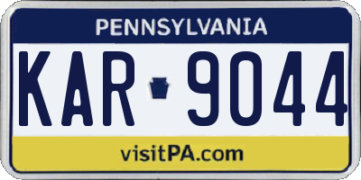 PA license plate KAR9044