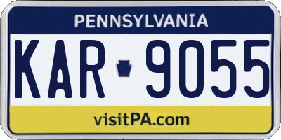 PA license plate KAR9055