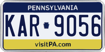 PA license plate KAR9056
