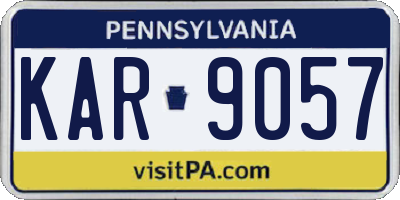 PA license plate KAR9057