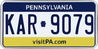 PA license plate KAR9079