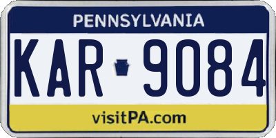 PA license plate KAR9084